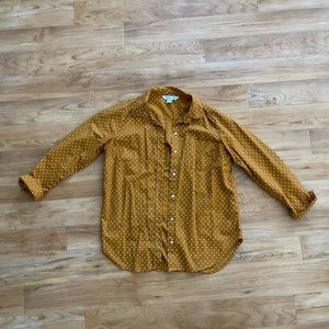 Mustard Old Navy Womens Medium Button Up